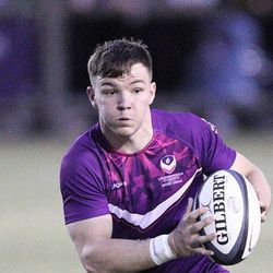A photograph of men's rugby player Charlie Titcombe