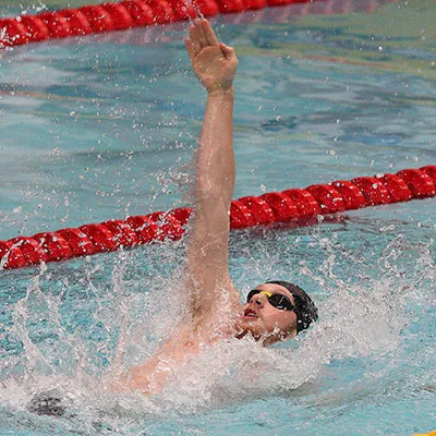 Luke Greenbank swimming
