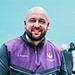 Will Maynard wearing a purple and grey Loughborough sport top