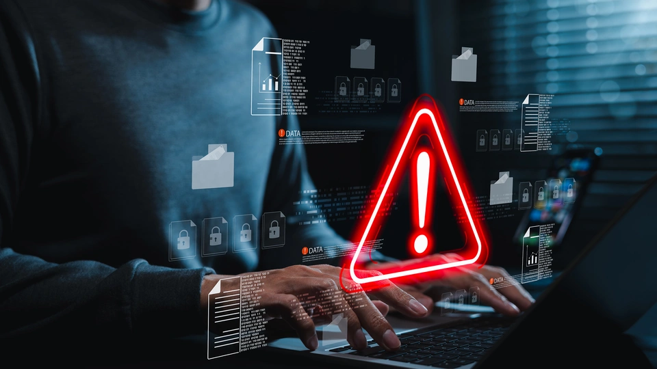 graphic depicting a cyber attack happening