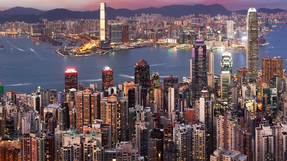 Skyline in downtown Hong Kong