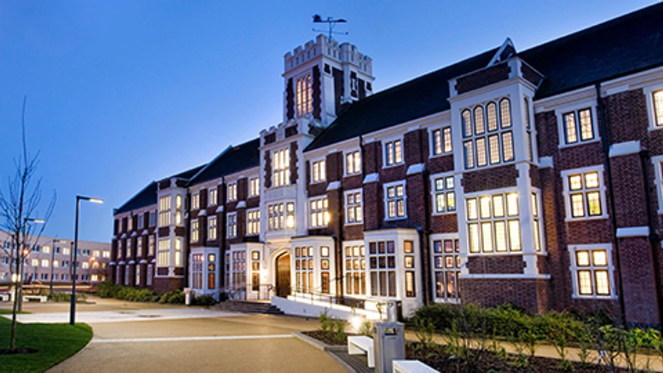 Hazlerigg Building at dusk