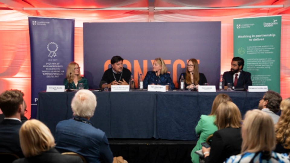 Panel of contributors at the event