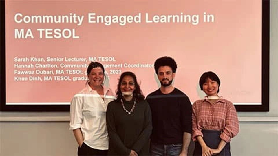 staff at the Community Engaged Learning in MA TESOL lecture