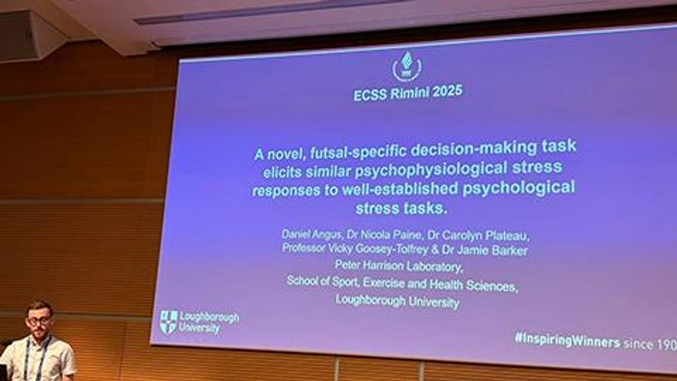 Dan Angus presenting at the ECSS conference