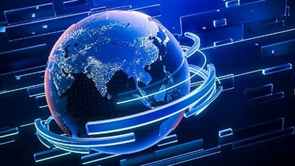 animation of the world and lines around it