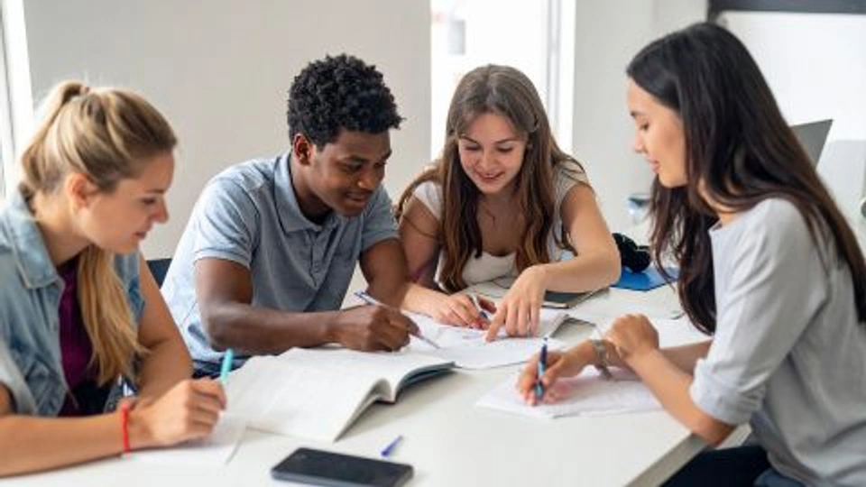 Group of students taking part in a workshop