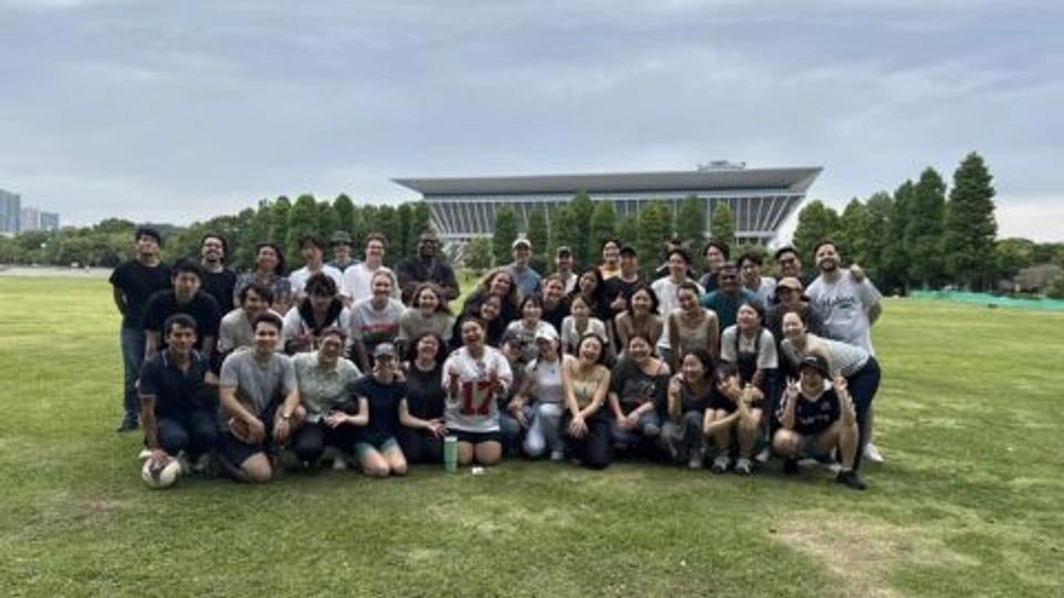 Product Design student Naomi amongst her fellow students in Japan