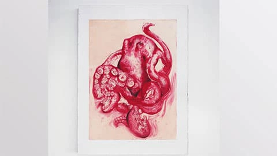 a painting of an octopus