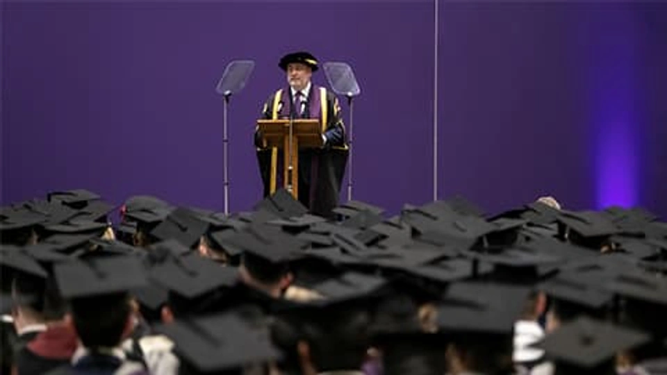 Students being awarded at their Graduation Ceremony