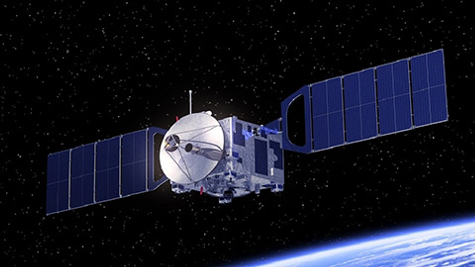 View of satellite in space