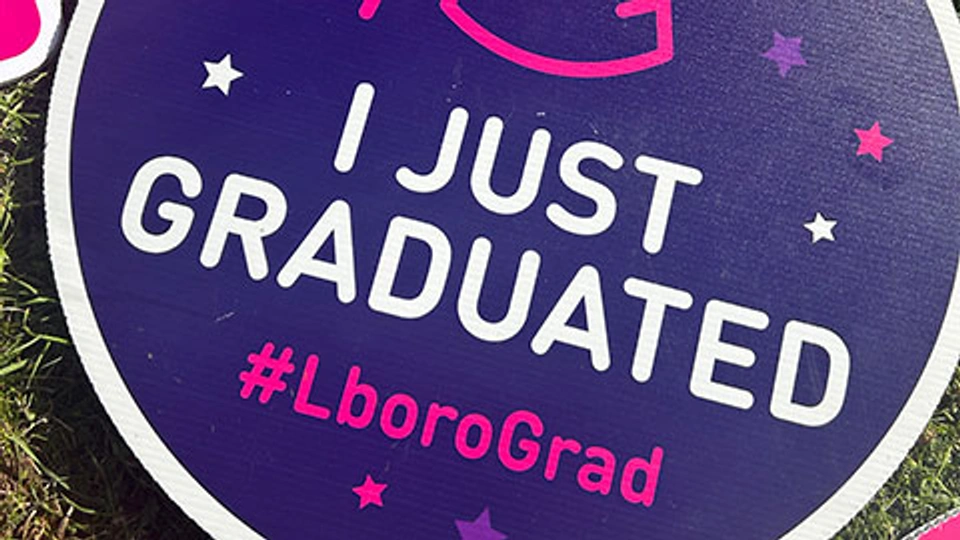 I just graduated sign