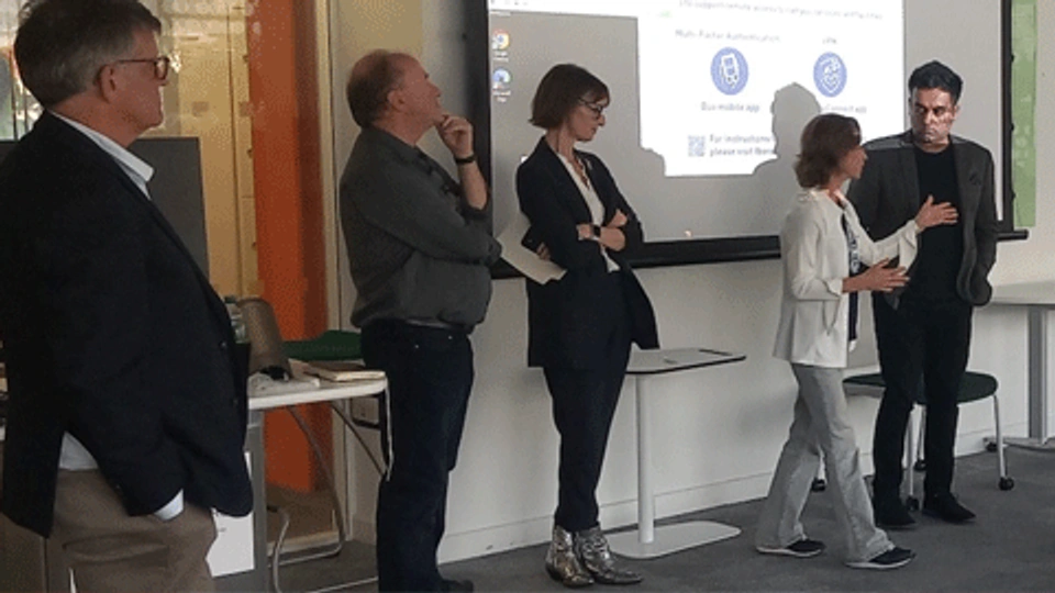 Members of staff at the general election conference