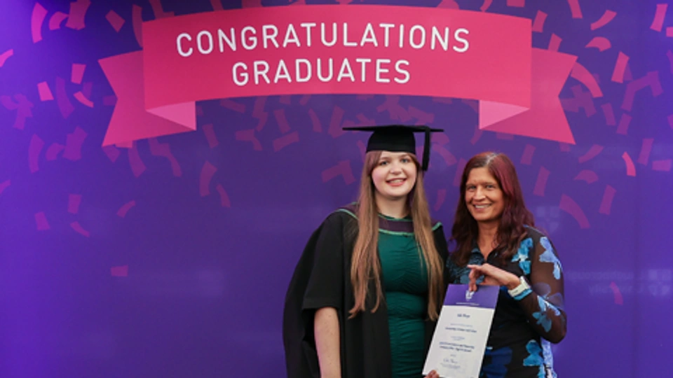 Ella Thorpe with Prof Sian Adiseshiah