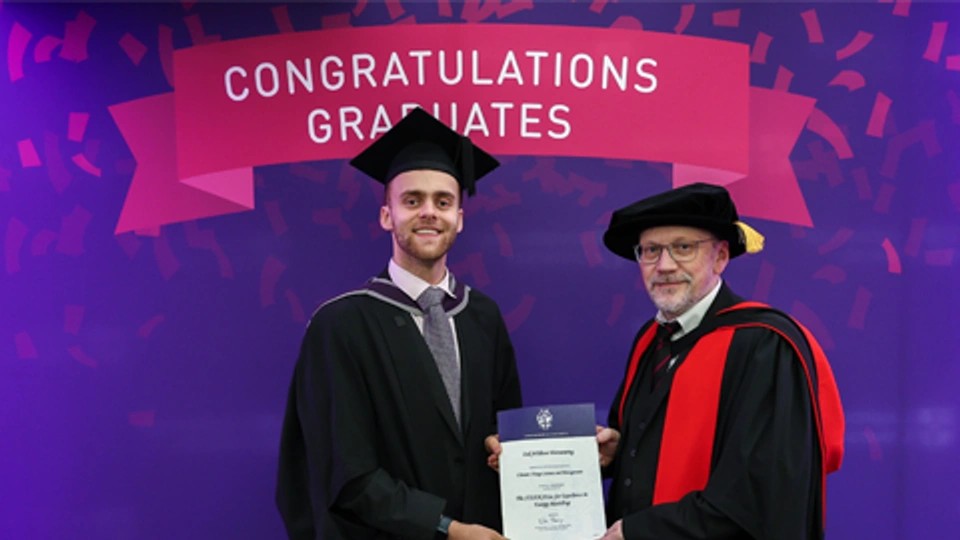 Zak Mainwaring with Dr Richard Hodgkins