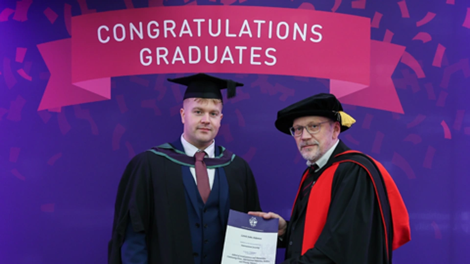 Lewis Alderton with Dr Richard Hodgkins