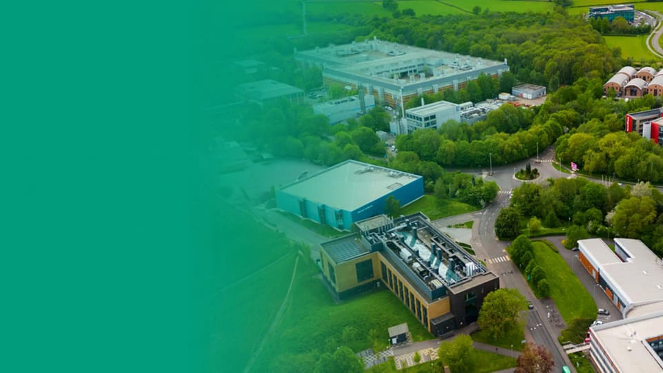View over Engineering buildings at Loughborough University