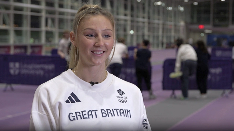 molly caudery being interview at loughborough HIPAC