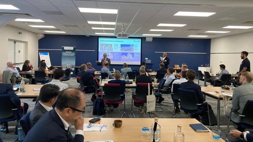 Professor Rajkumar Roy (Dean of the Wolfson School of Mechanical, Electrical and Manufacturing Engineering) is discussing a point during the round table discussion at the event.