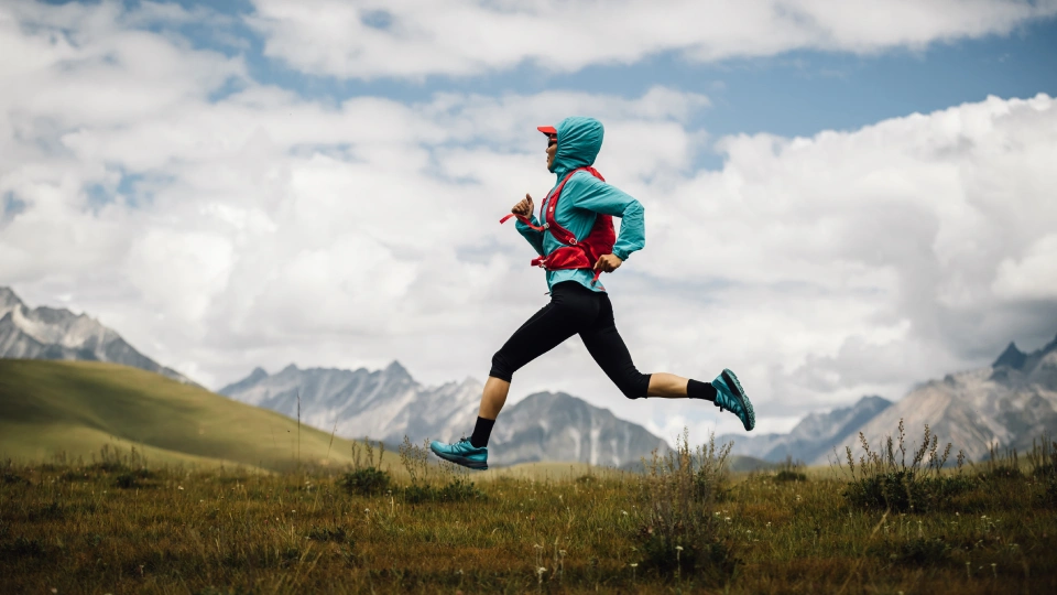 a runner in action