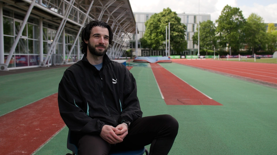 athlete zac shaw sitting down