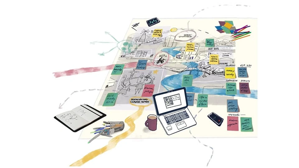 Graphic of urban planning map