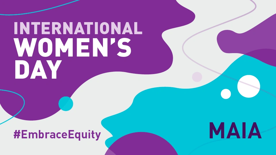 International Women's Day asset - blue and purple squiggles 