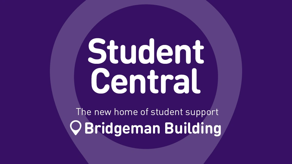 Student Central branding in purple