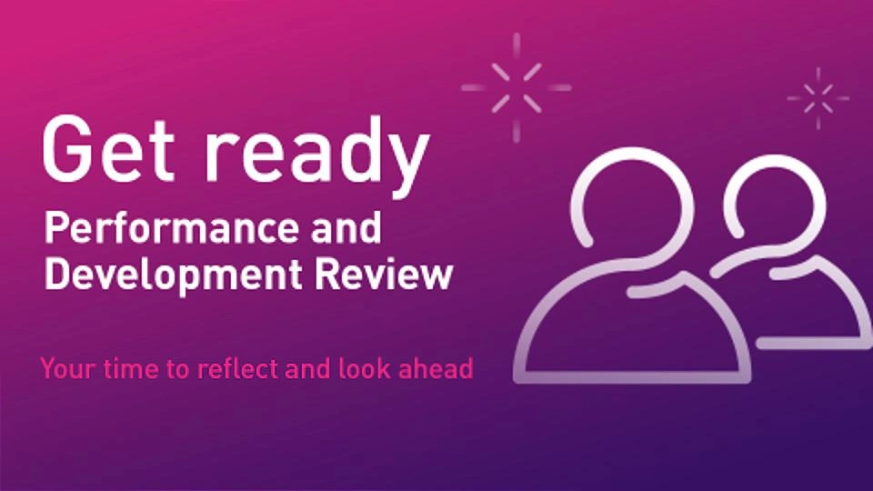 purple and pink gradient background with white text on about getting ready for PDR