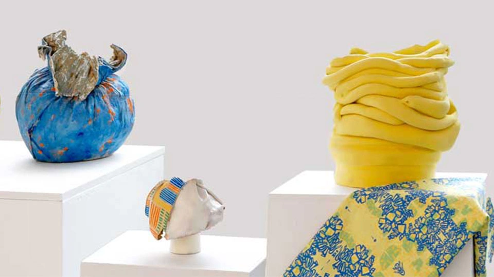 Colourful ceramic artwork