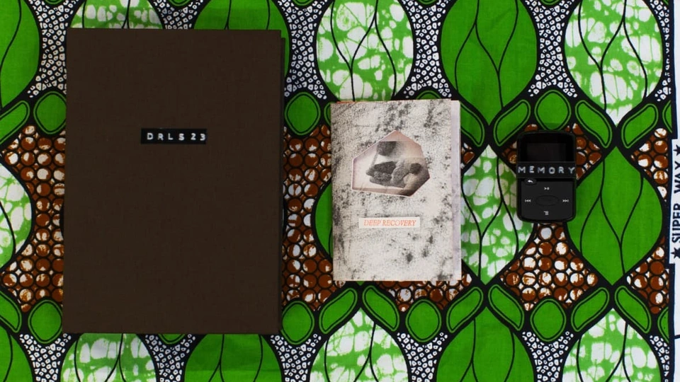 Student artwork for Deep Recovery on a green window