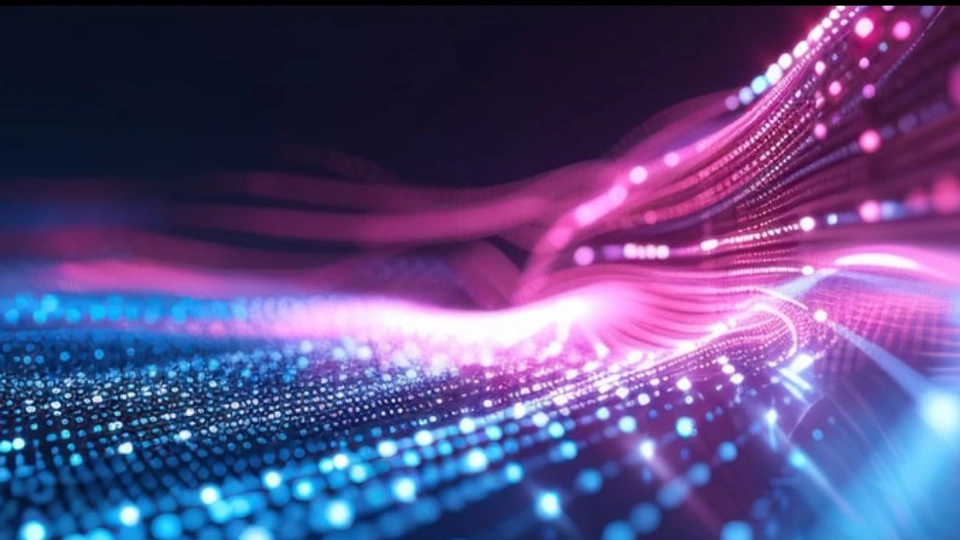 a purple and blue graphic image