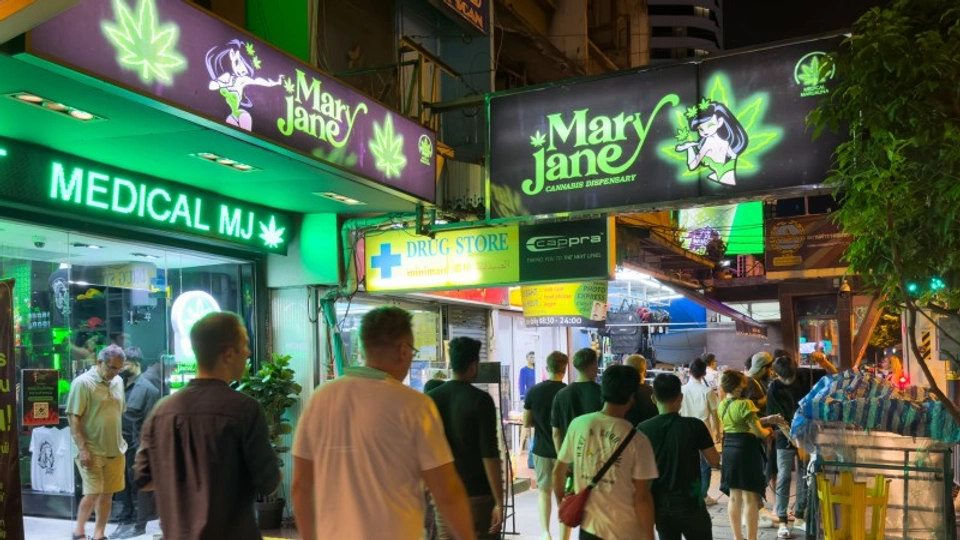a legal marijuana shop on Sukhumvit Road, Bangkok