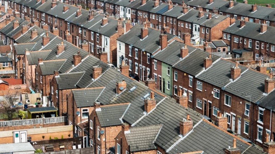 An aerial view of a council estate