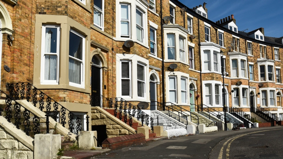 A row of typical Victorian houses in the UK